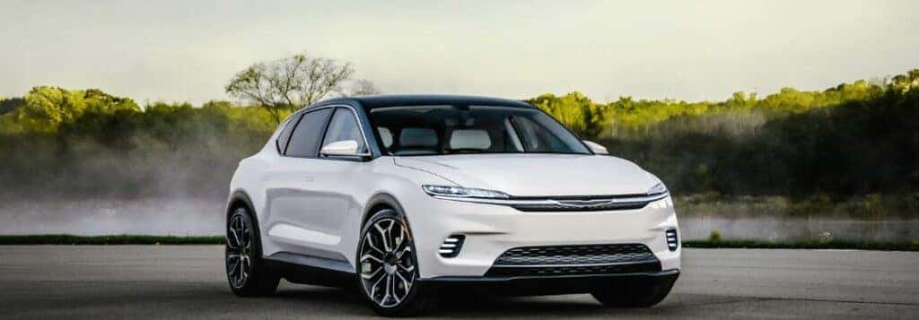 white chrysler electric concept