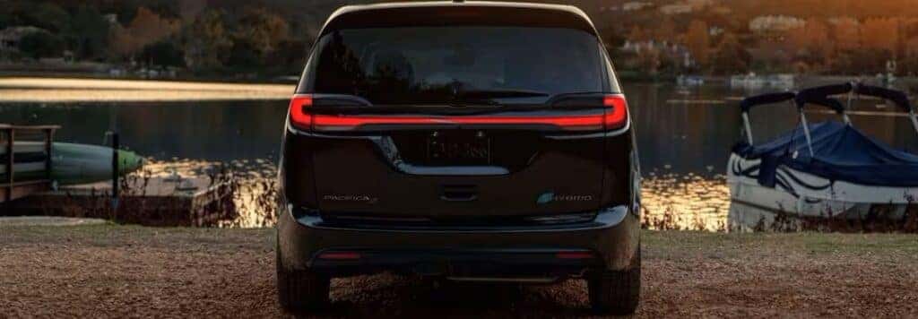 2023 Chrysler Pacifica Hybrid Rear View Parked at Boat Dock
