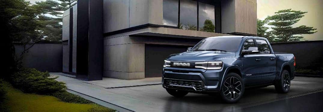 Front Diagonal View of 2025 Ram 1500 REV