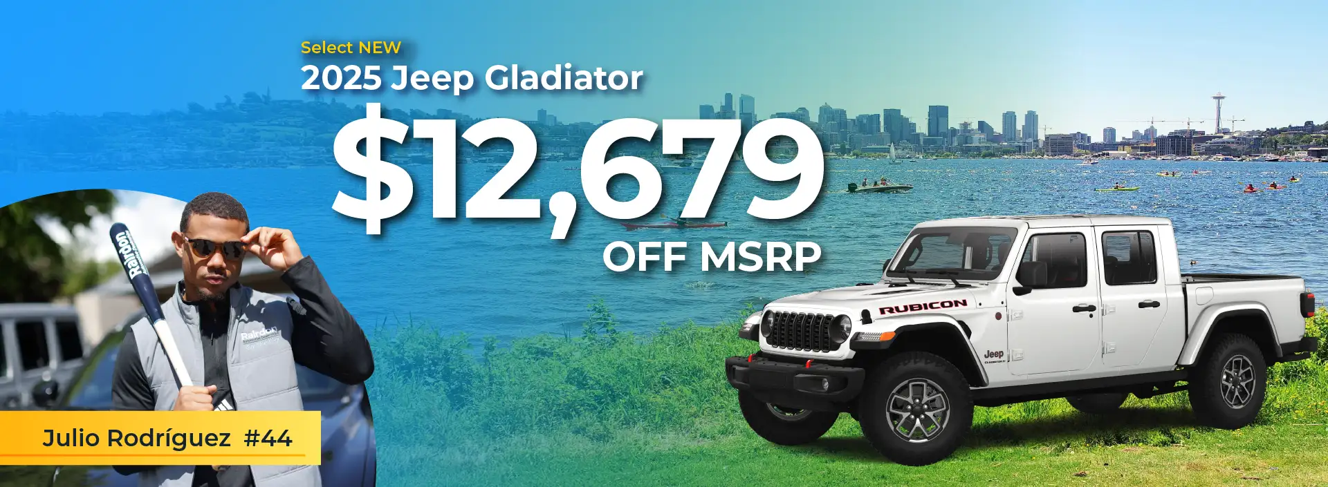 $12,679 off MSRP on Select New 2025 Jeep Gladiator