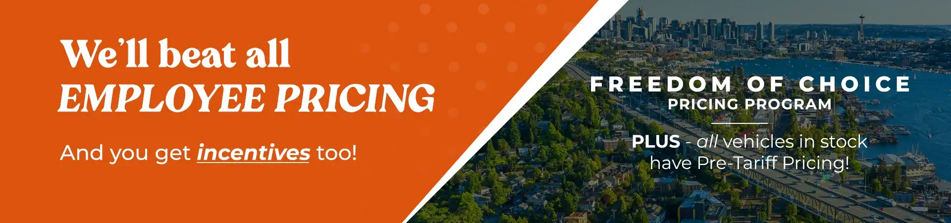 Employee Pricing Banner