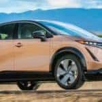 2023 Nissan ARIYA on a dirt road