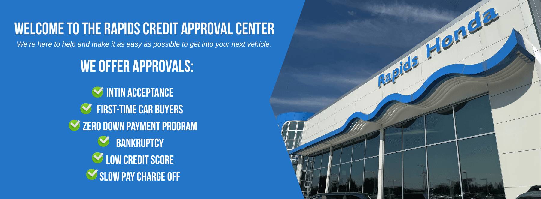 Rapids Honda | Credit Approval