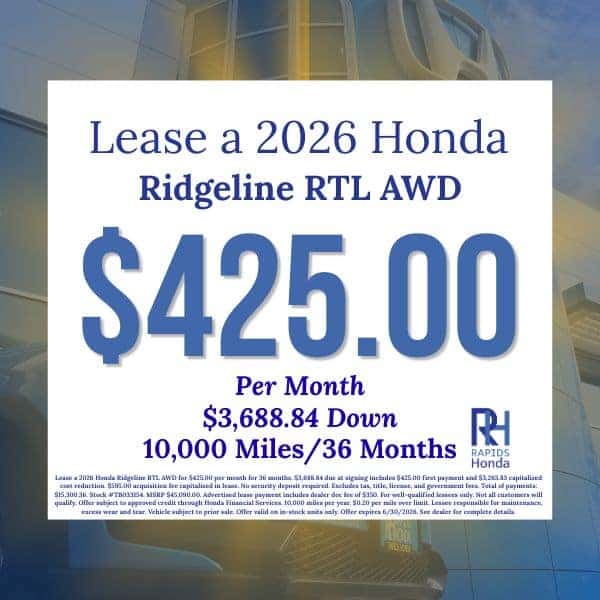 2026 Honda Ridgeline RTL AWD