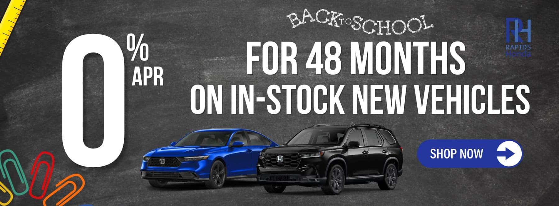 Rapids Honda | 0% APR on New Honda Vehicles