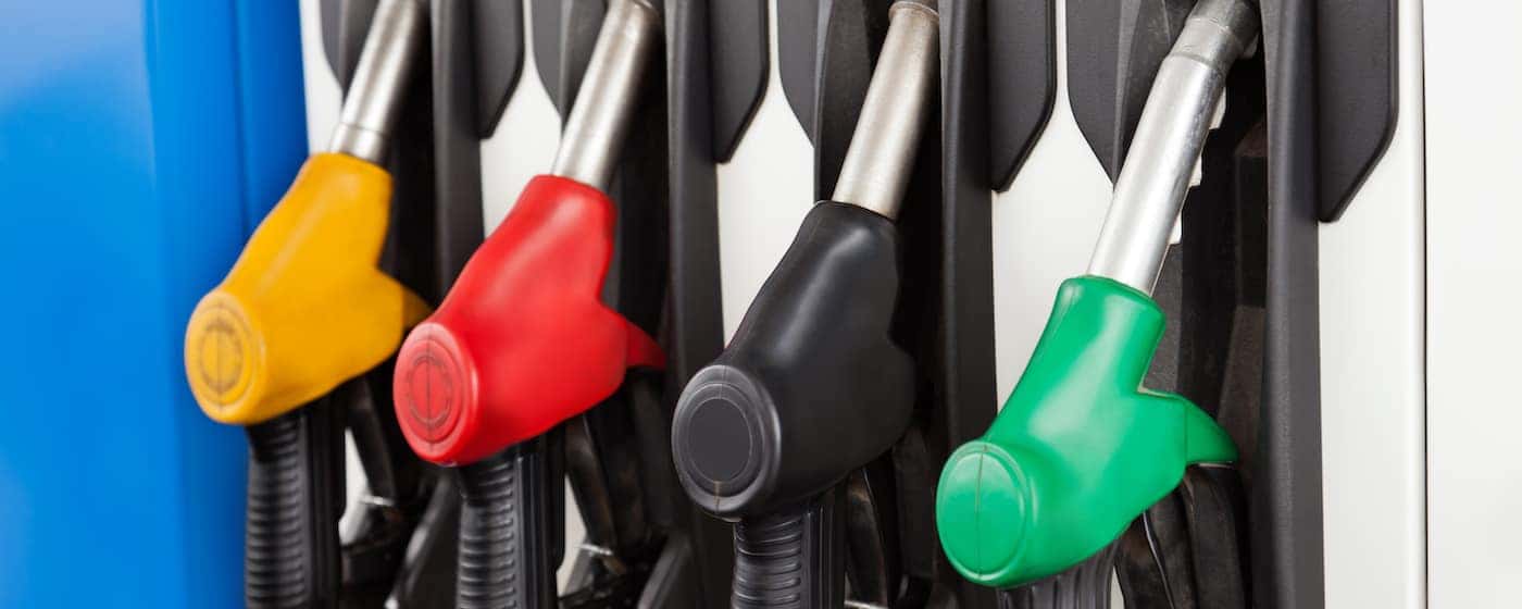 gasoline station fuel pumps