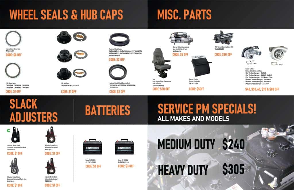 Truck Parts Specials in South Florida l Rechtien International Trucks