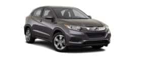 A dark grey 2020 Honda HR-V is facing right.
