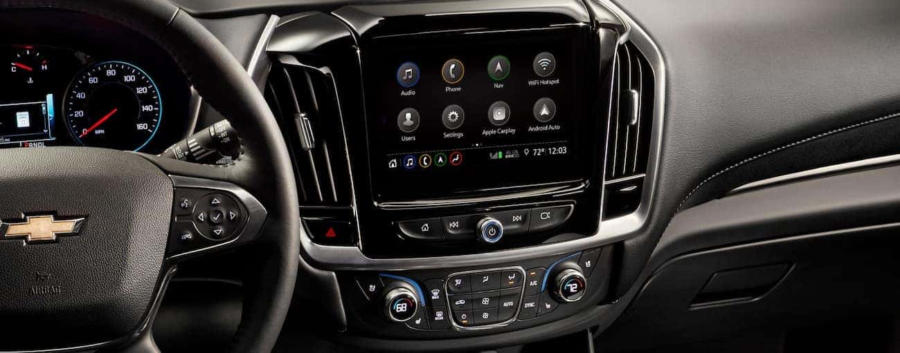 The dashboard is shown on a 2020 Chevy Traverse.