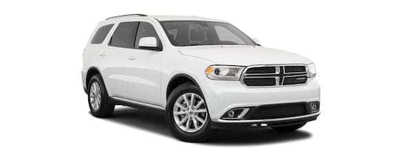 A white 2020 Dodge Durango is angled right.