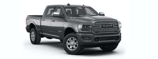 A grey 2022 Ram 2500 is angled right.