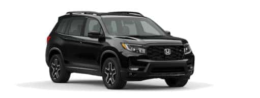 A black 2022 Honda Passport EX-L is angled right.