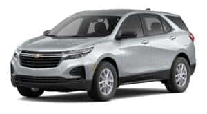 A silver 2022 Chevy Equinox LS is angled left.