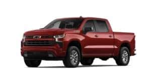 A red 2022 Chevy Silverado 1500 RST is angled left.