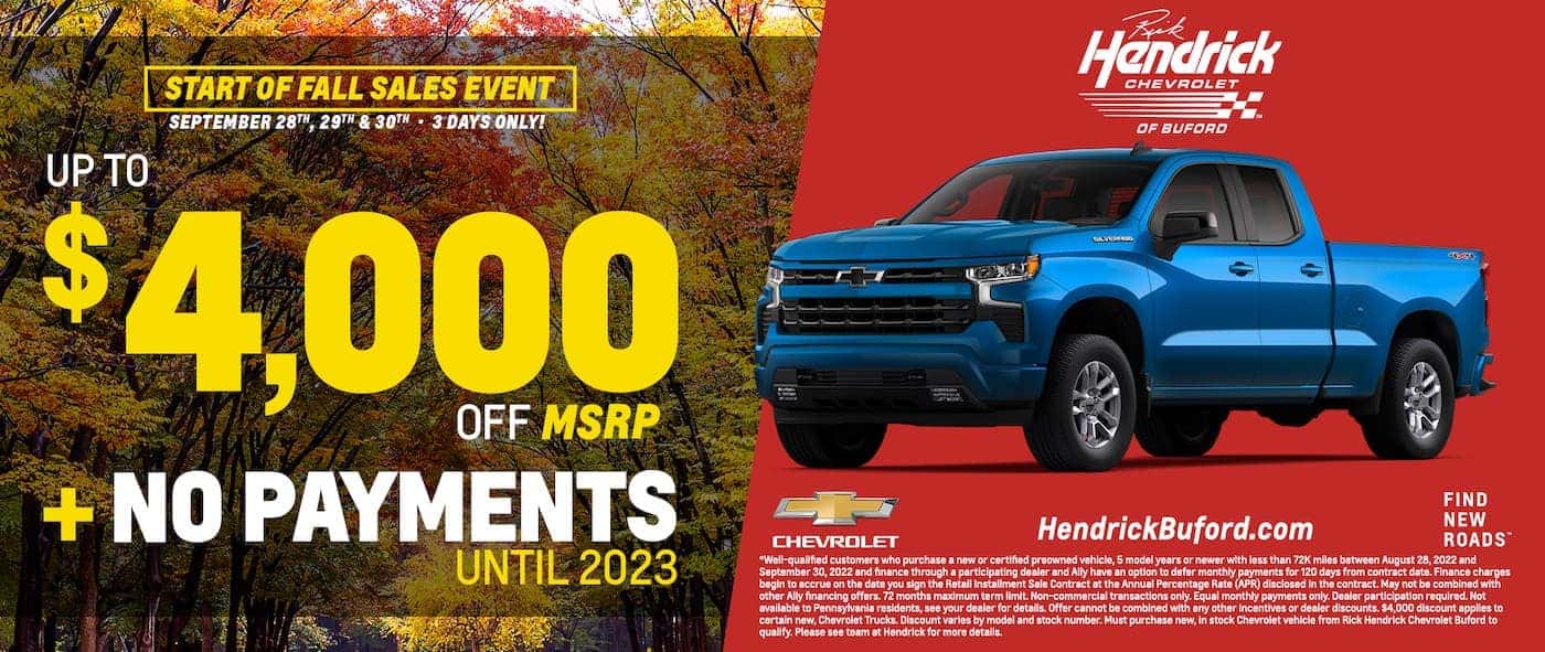 Savings to Celebrate the Start of Fall at Our Buford Chevy Dealer