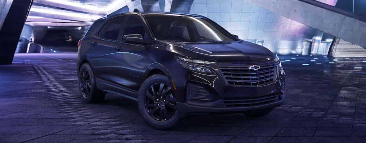 A black 2023 Chevy Equinox Midnight Edition is angled right.