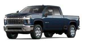 A blue 2022 Chevy Silverado 2500HD Z71 is shown angled left.