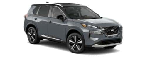 A grey 2023 Nissan Rogue is angled right.
