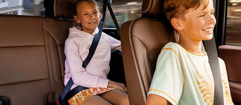 children in car