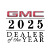 GMC 2025 Dealer of the Year logo