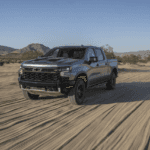 2024 Chevy Silverado ZR2 driving through the desert
