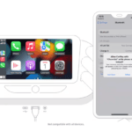 An instructional graphic of how to set up Apple CarPlay in a Chevy