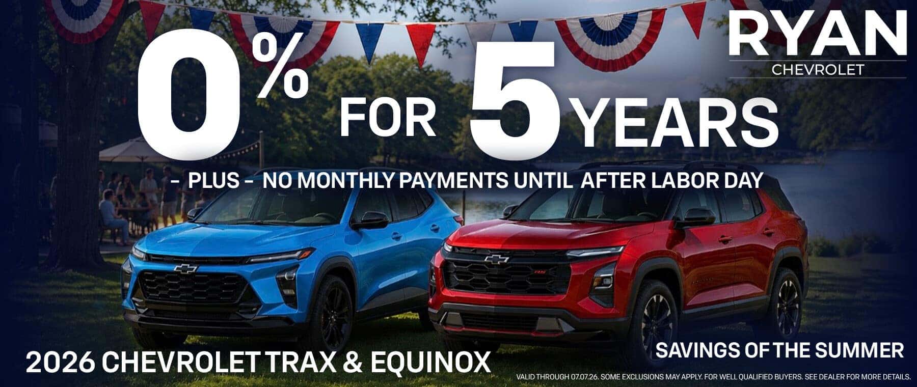 2026 Chevrolet Trax & Equinox 0% 5 years
