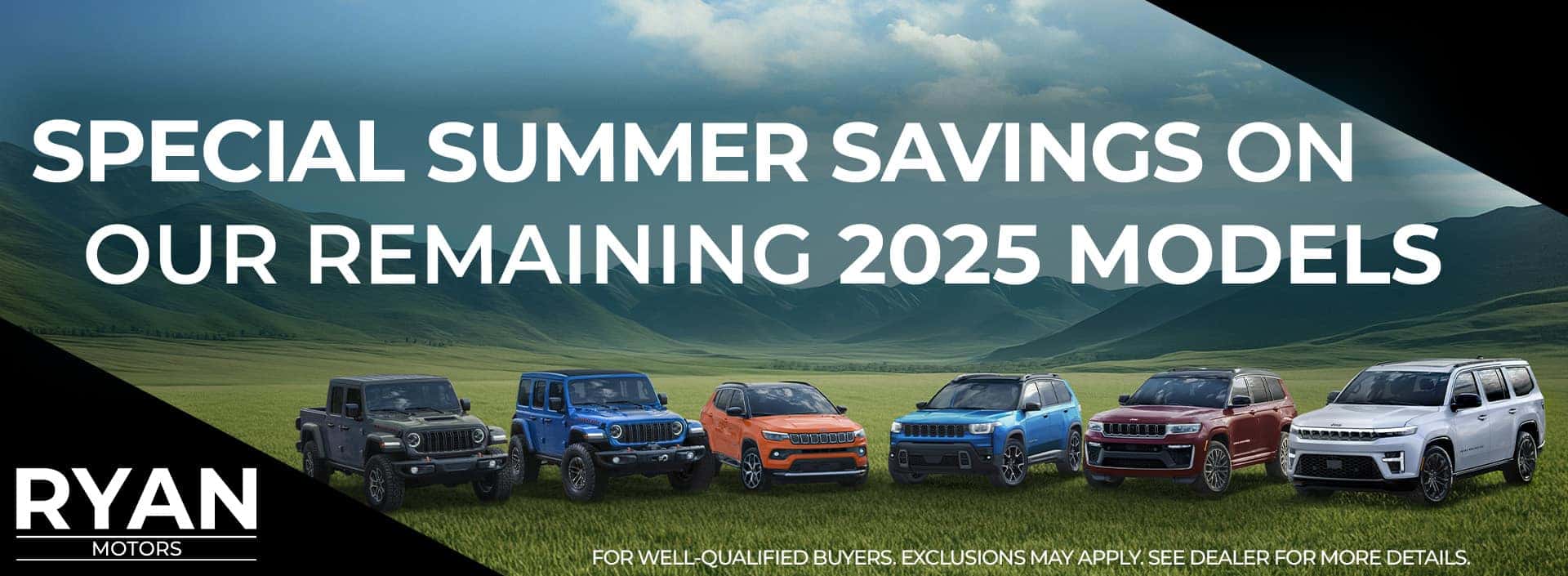Take Advantage of Special Pricing on Our Remaining 2025 Inventory