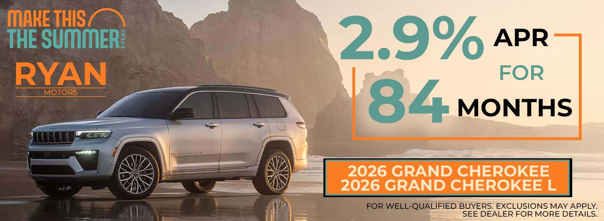 Grand Cherokee / Grand Cherokee L 2.9% for 84 Months