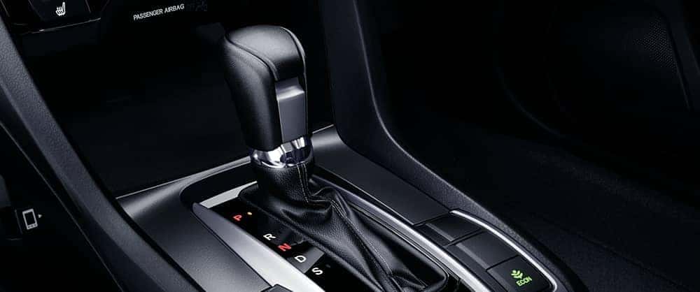 Shifter inside in a 2020 Honda Civic