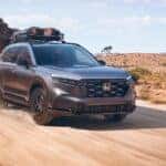 A grey 2023 Honda CR-V is shown from the front at an angle.