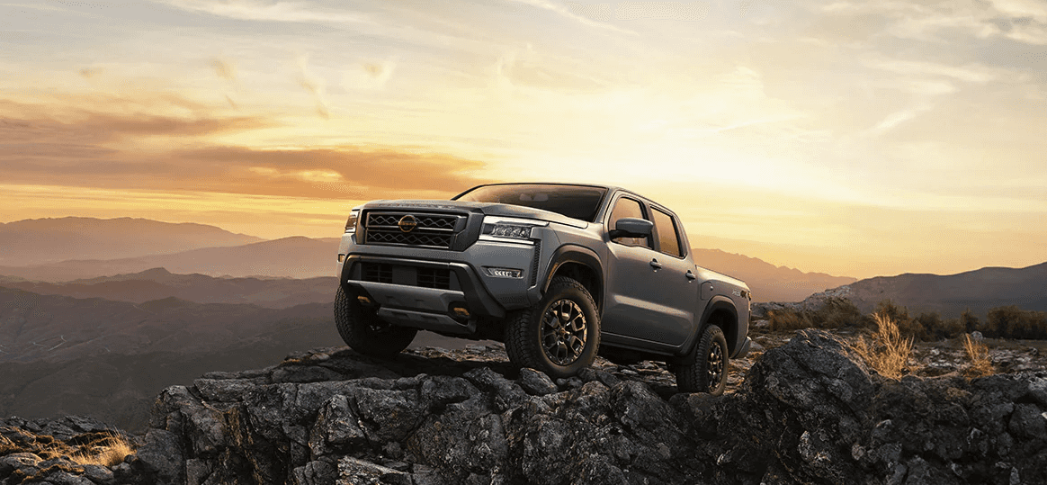 2024 Nissan Frontier on rocky terrain