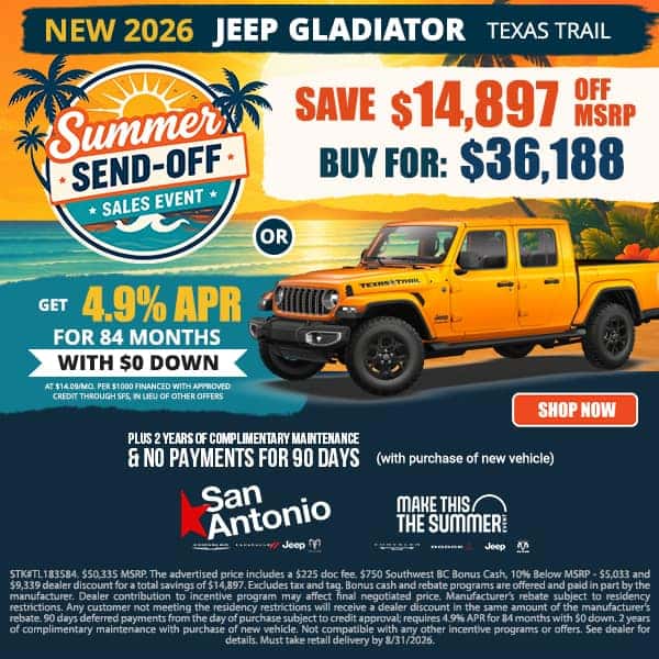 New 2026 Jeep Gladiator Texas Trail