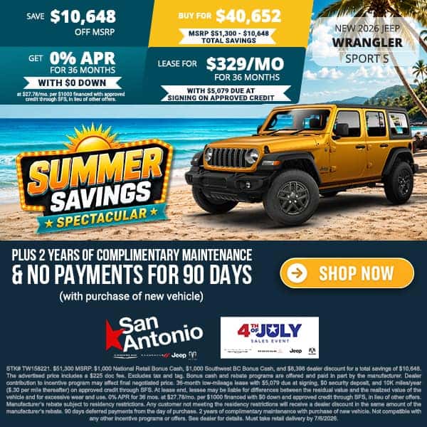 New 2026 Jeep Wrangler Sport S