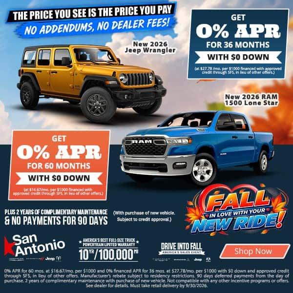 New 2026 RAM 1500 & New 2026 Jeep Wrangler