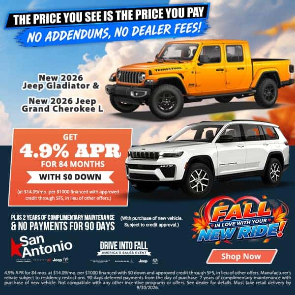 New 2026 Jeep Gladiator & New 2026 Jeep Grand Cherokee L
