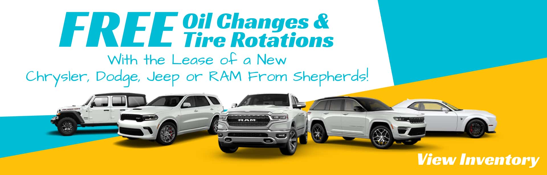 Free Oil Change and Tire Rotations when you Lease with Shepherd's!