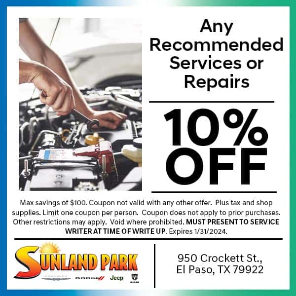 Car Service Specials In El Paso, TX