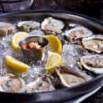 Fresh raw oysters