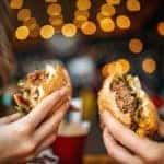 Couple sharing food at Walk-On's Sports Bistreaux