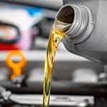 Fresh motor oil pouring