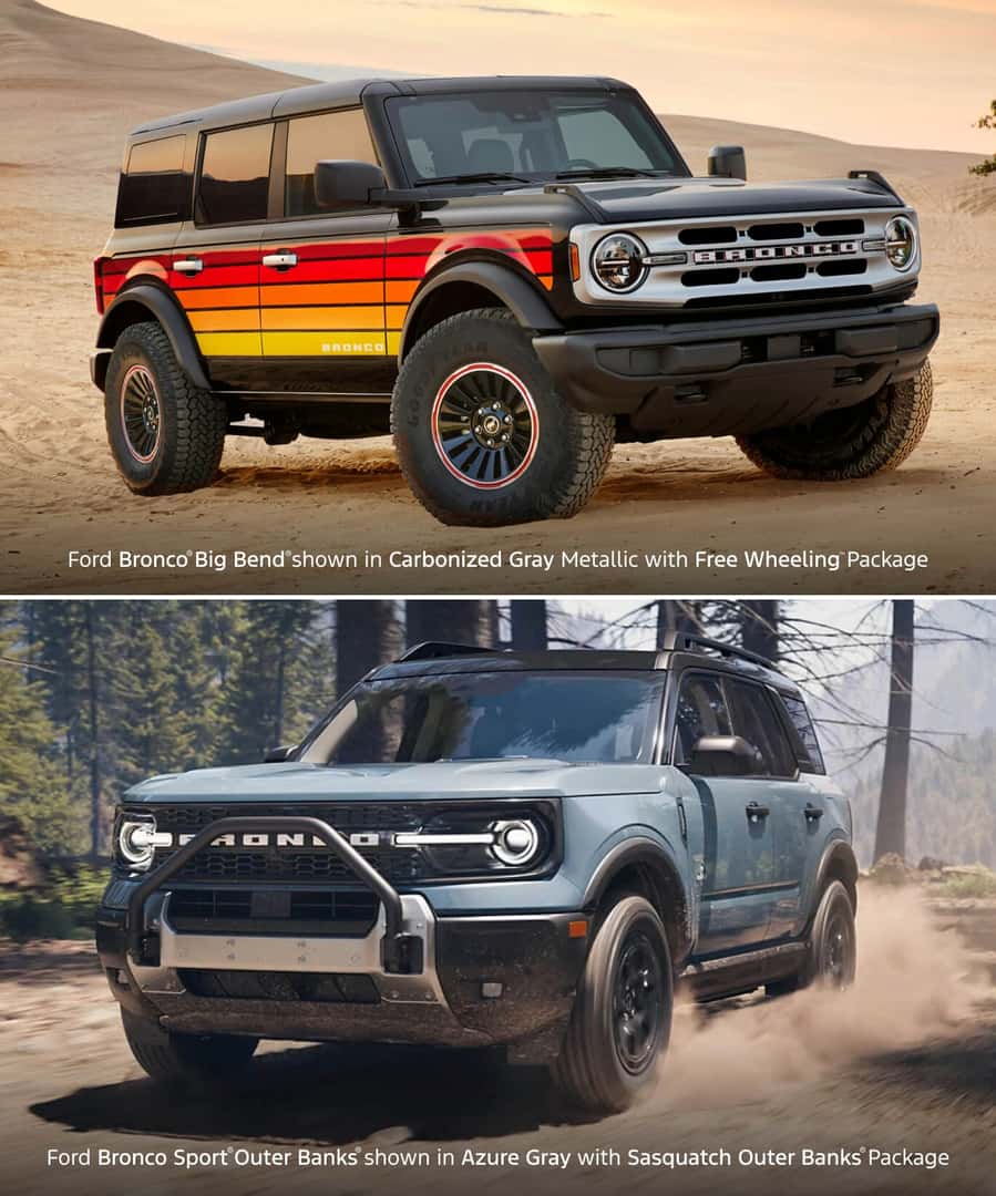 Ford Bronco vs. Bronco Sport Size