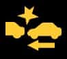 Cars Crashing With Star and Arrow Light