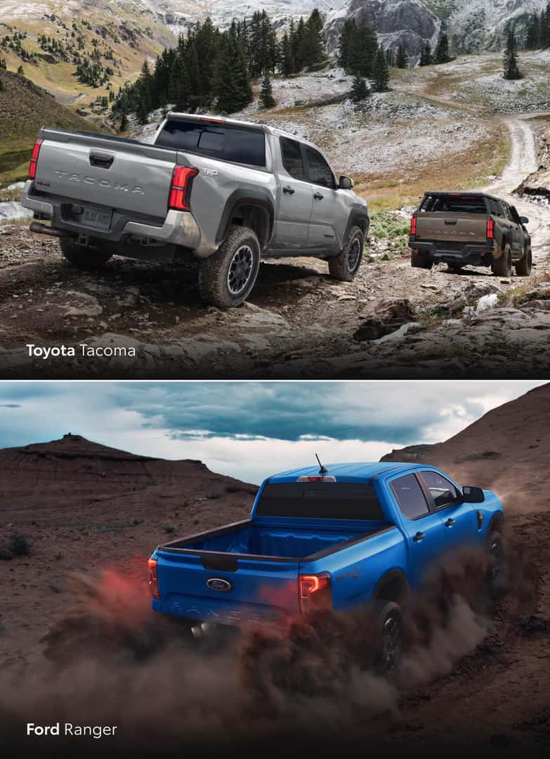Toyota Tacoma Vs Ford Ranger off-roading