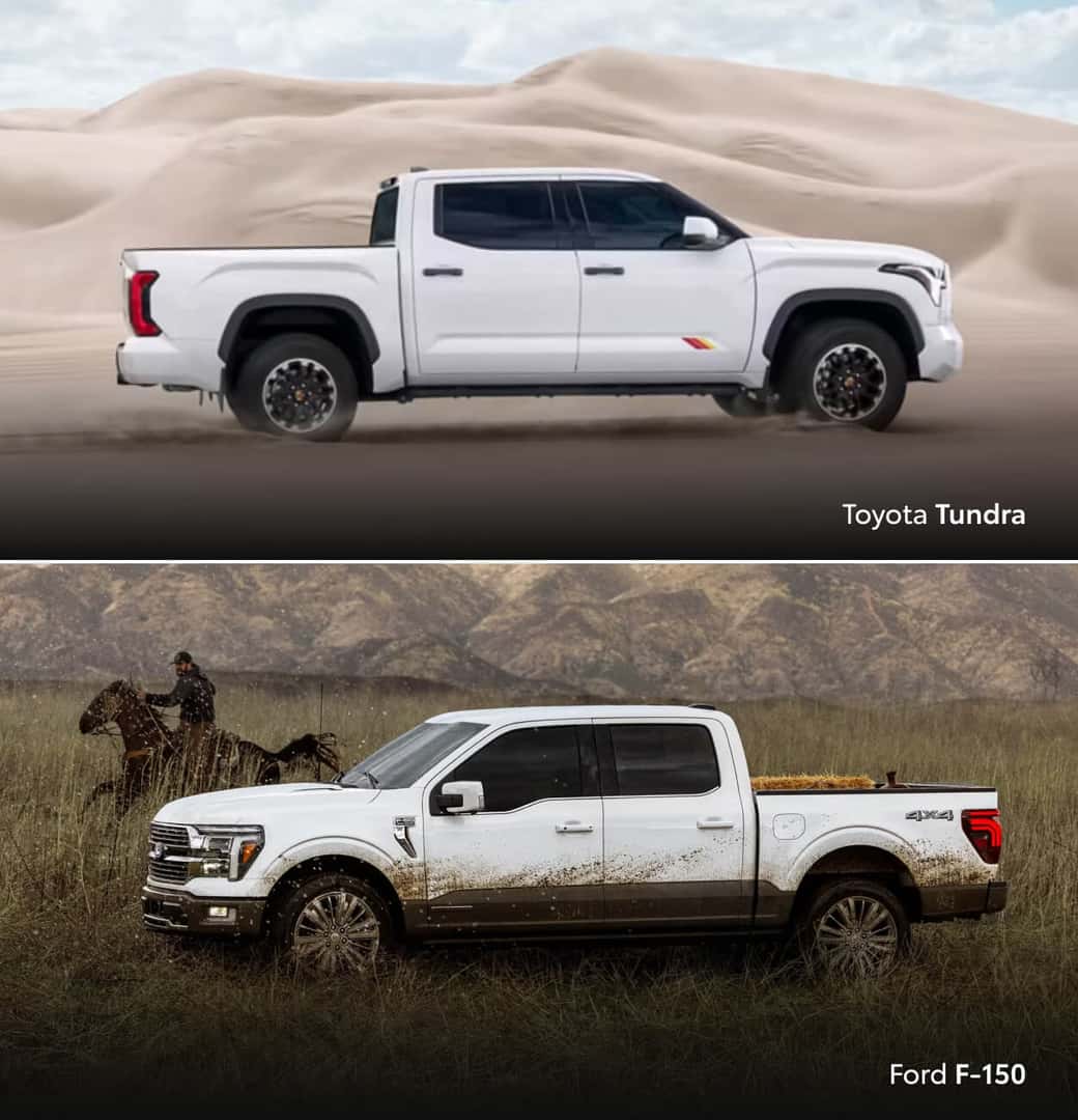 Toyota Tundra vs. Ford F-150: Dimensions