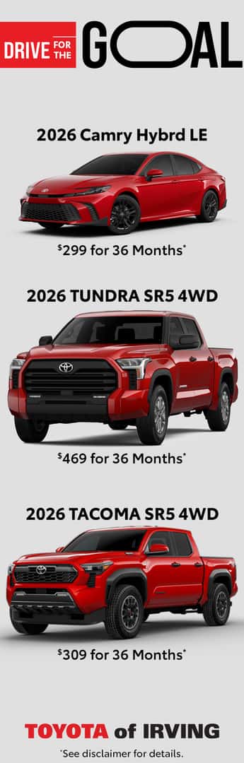 A variety of Toyota vehicles optimized for domestic use