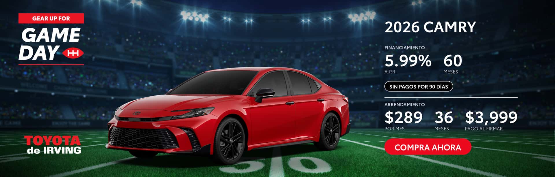 Gear Up For Game Day en un nuevo Camry