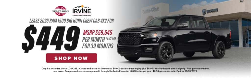 LEASE A New 2026 RAM 1500 BIG HORN 4X2