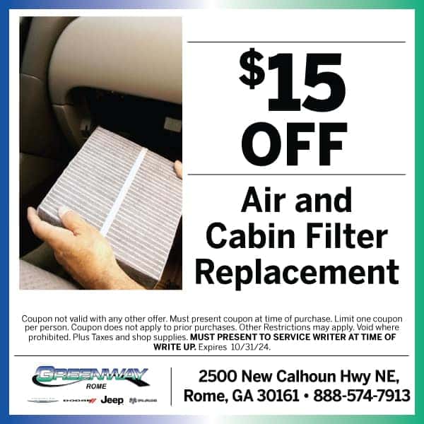 Service & Parts Specials Greenway CDJR of Rome