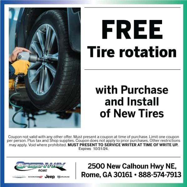 Service & Parts Specials Greenway CDJR of Rome